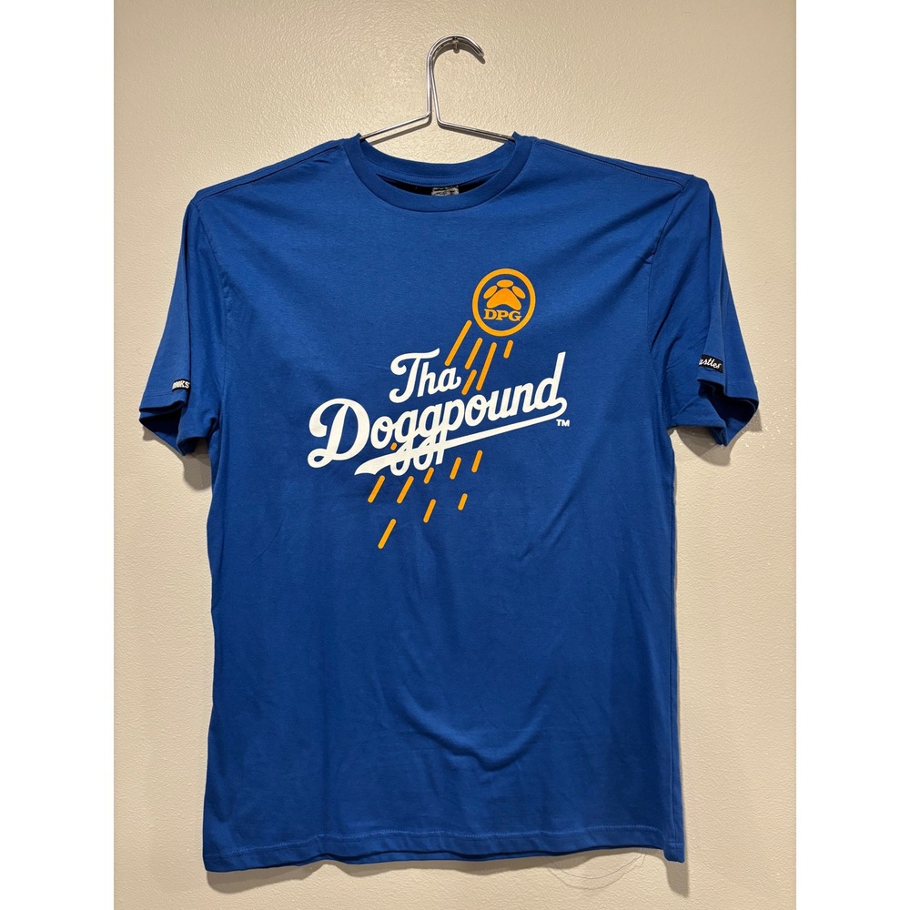 Crooks and Castles Tha Dogg Pound DPG Blue Graphic T-Shirt Mens Large NWT